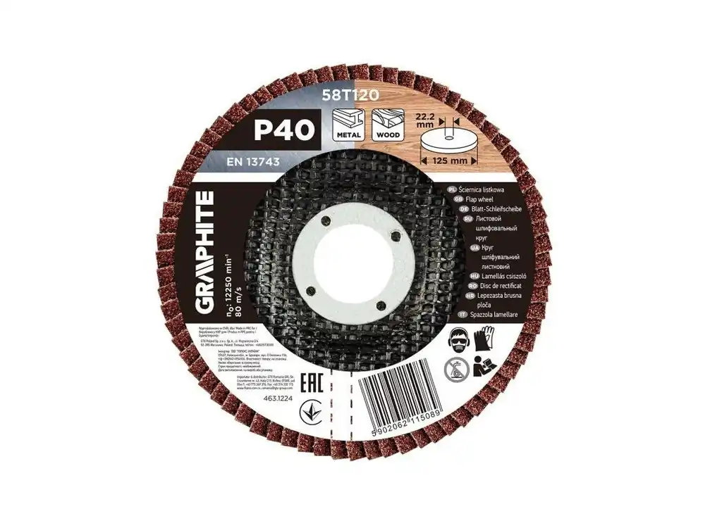 Sleva Lamelovy brusný kotouč 125 x 22,2 mm, P40