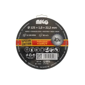 Finální Výprodej Řezný kotouč na nerez 125x1,0x22,2mm - 10 ks set