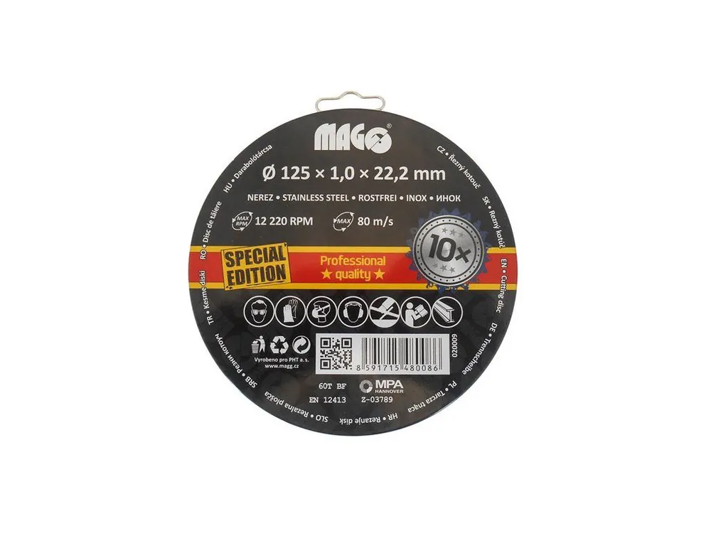 Finální Výprodej Řezný kotouč na nerez 125x1,0x22,2mm - 10 ks set