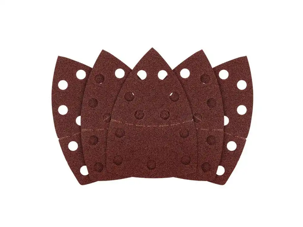 Brusné listy se suchým zipem, železo 102 x 152 mm, P60, 5 ks, s 11 otvory Výprodej