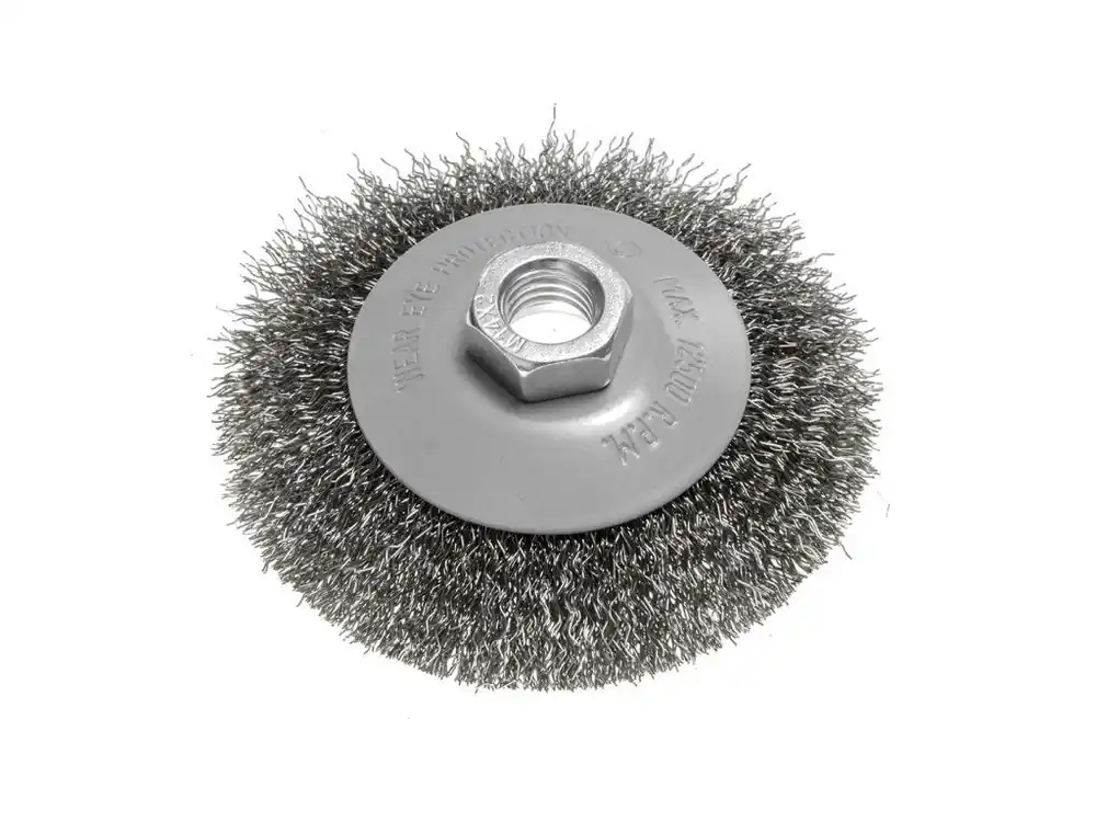 Akční Cena Drátěný kartáč 100 mm, krimpovaný drát, ocel, M14