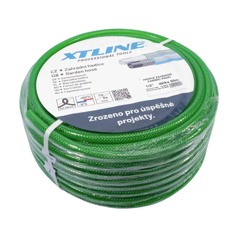 Značkový XTLINE Hadice zahradní zelená PVC | 1/2" 10 m
