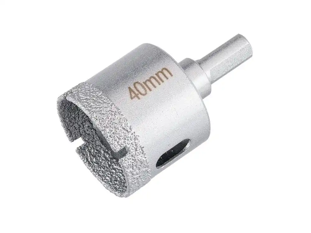 Expresní Doručení Diamantová děrovka GRAPHITE 40 mm, pájený diamant, válcová stopka, 56T736