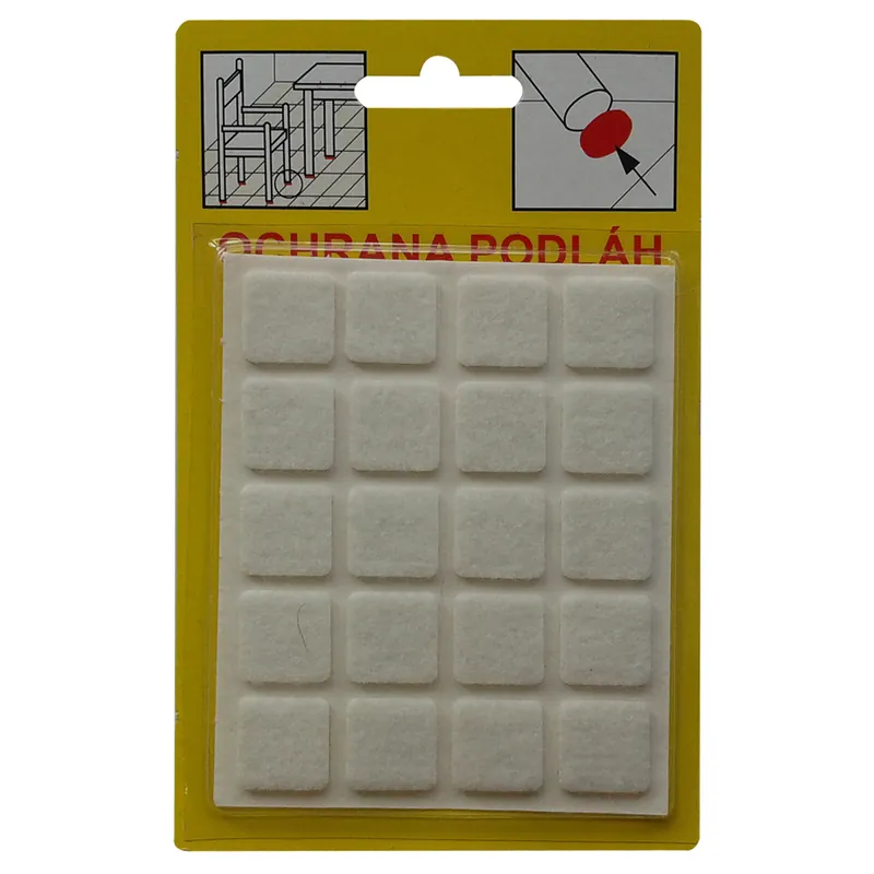 Filcová ochrana samolepící | 101B - bílá 16x16x3 mm Pouze Dnes