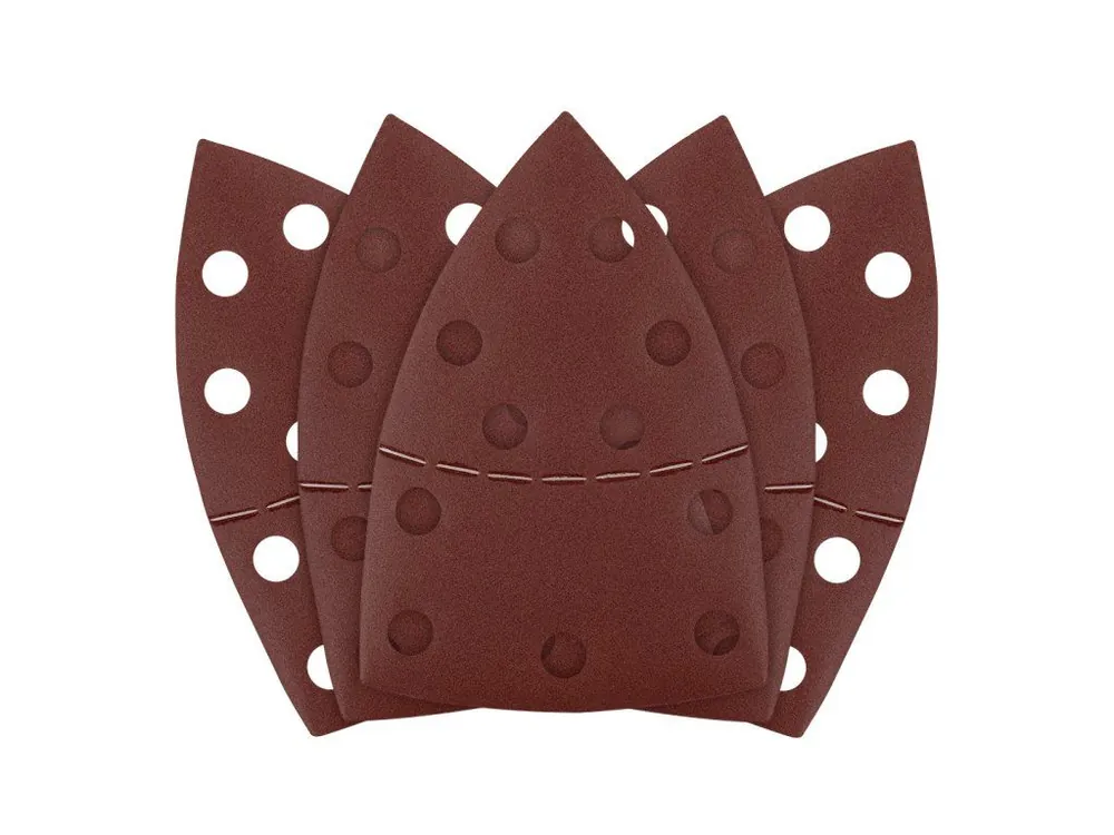 Brusné listy se suchým zipem, železo 102 x 152 mm, P220, 5 ks, s 11 otvory Akce