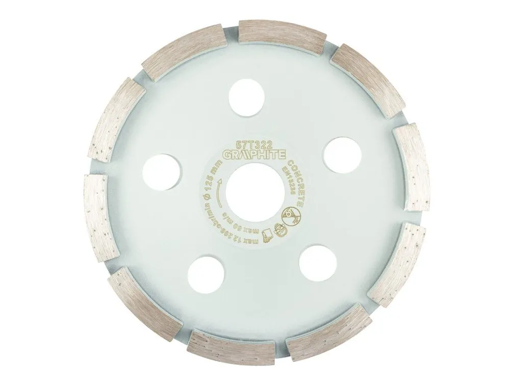 Diamantový brusný kotouč, 1 segment, 125 x 22,2 mm, suchý Levný