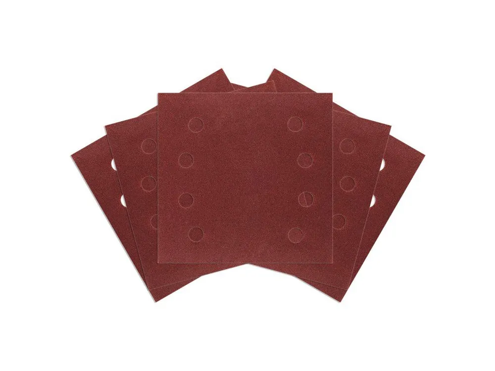 Brusné listy se suchým zipem, čtvercové 113 x 113 mm, P120, 5 ks, s 8 otvory pro 04-623 Sleva