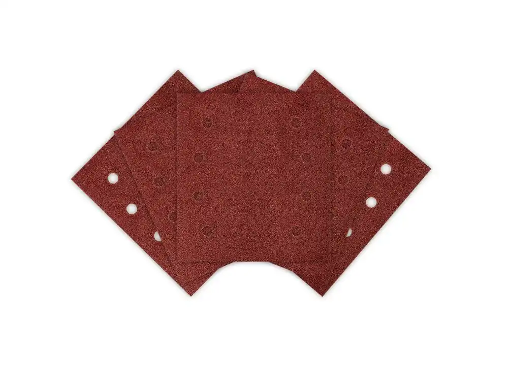 Brusné listy se suchým zipem, čtvercové 113 x 113 mm, P80, 5 ks, s 8 otvory pro 04-623 Rychlé Dodání
