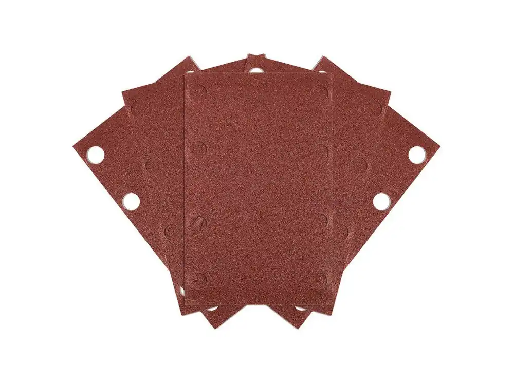 Pouze Dnes Brusné listy se suchým zipem, obdélníkové 80 x 130 mm, P120, 5 ks, s 8 otvory pro 04-623