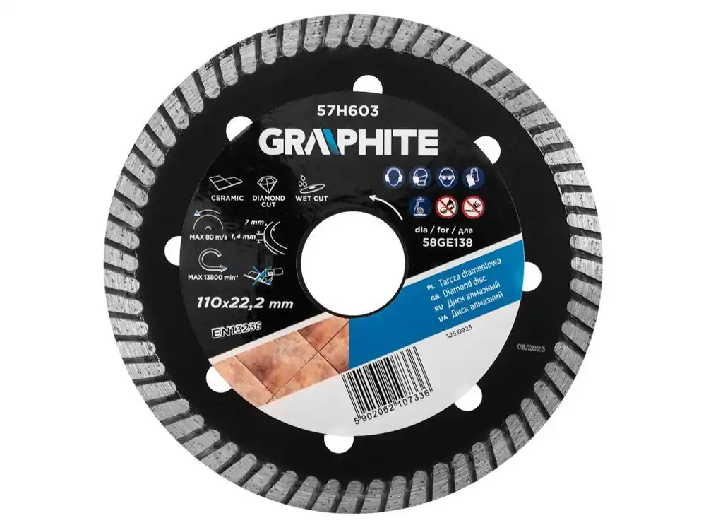 Expresní Doručení Diamantový řezací kotouč 110 x 22,2 mm pro 58GE138