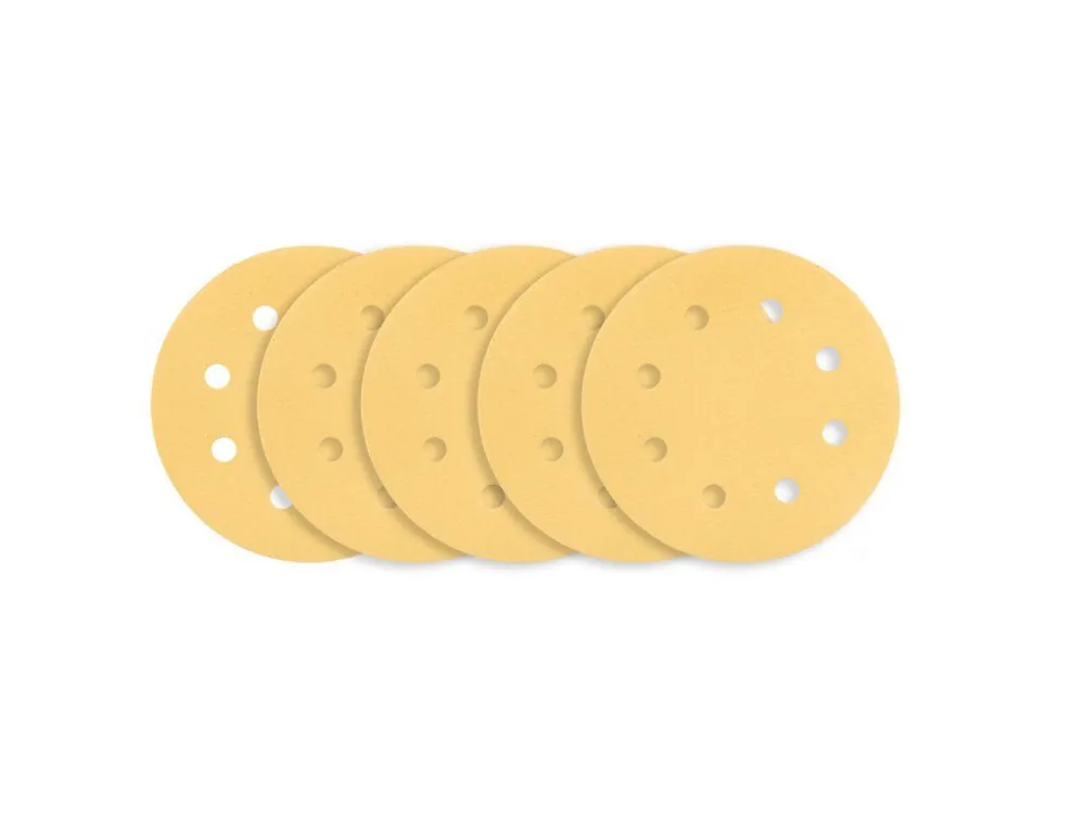 Brusný papír se suchým zipem 180 mm, K180, 5 ks, s 8 otvory pro brusku 59G263 Cenová Bomba