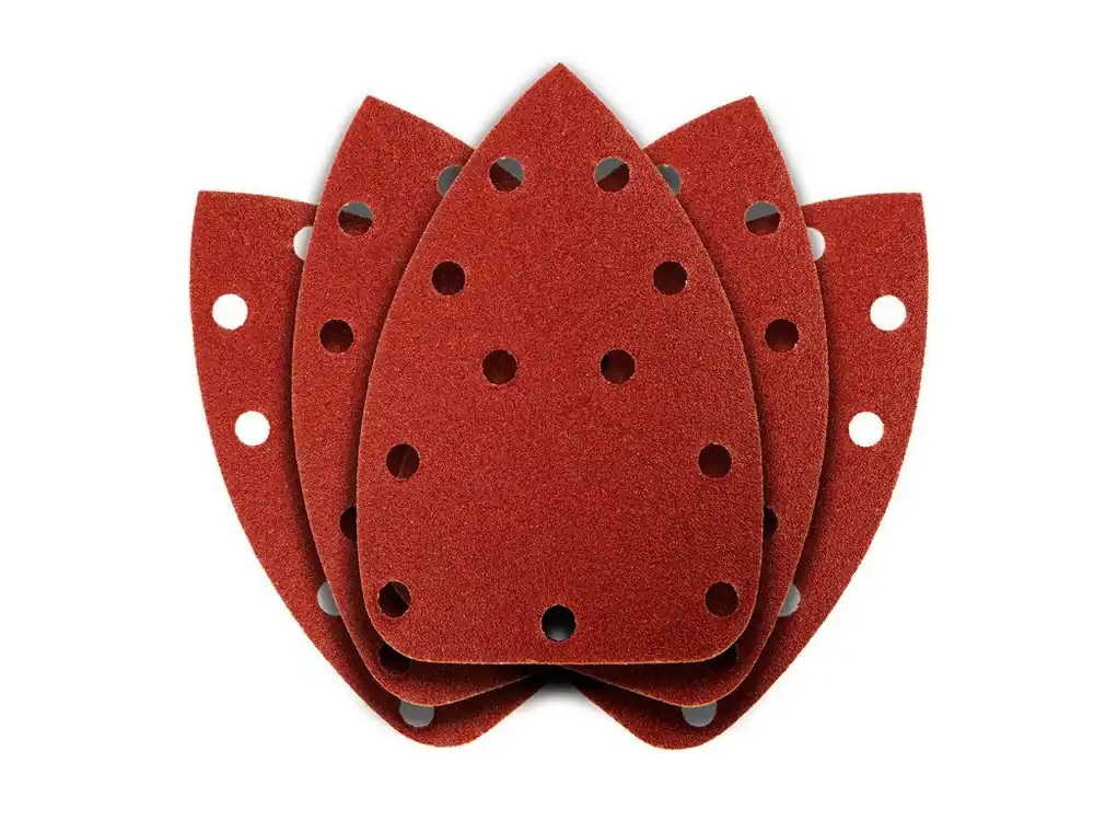 Časově Omezené Brusný papír na suchý zip delta 140 x 140 x 80 mm, K100, 5 ks, s otvory