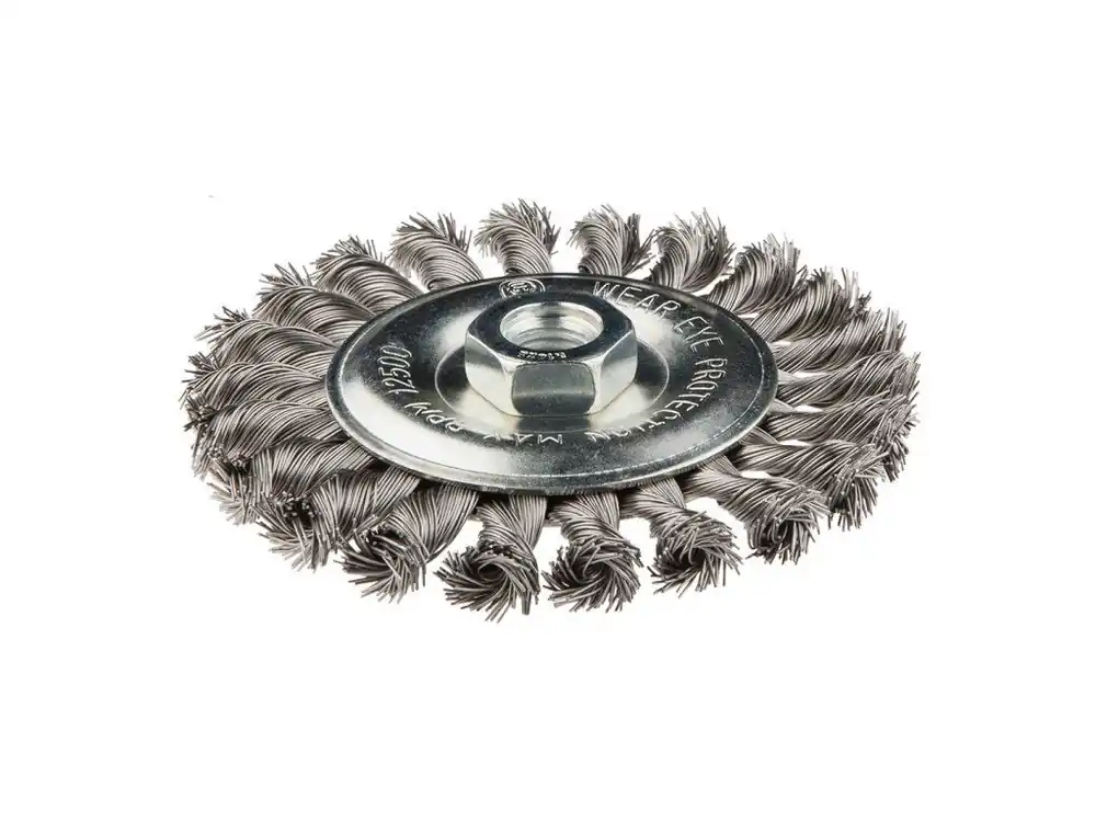Nová Kolekce Drátěný kotouč 125mm m14- INOX zkroucený drát