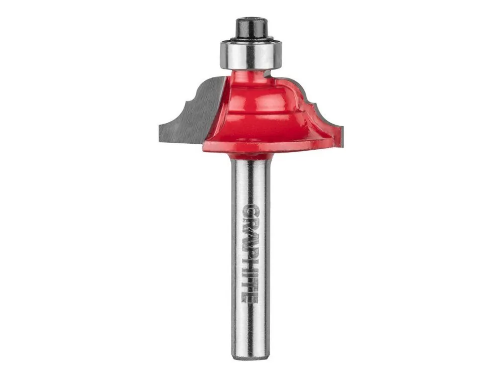 Oblíbený Frézovací bit, zaoblení povrchu, dekorativní, HM, 28,6 x 11,7 mm, stopka 6 mm