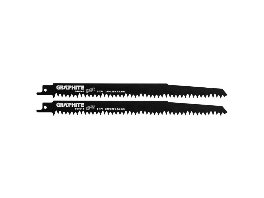 Pilový list pro pilu, HCS, 240 x 19 x 1.5 mm, 5TPI, sada, 2 ks. Aktuální