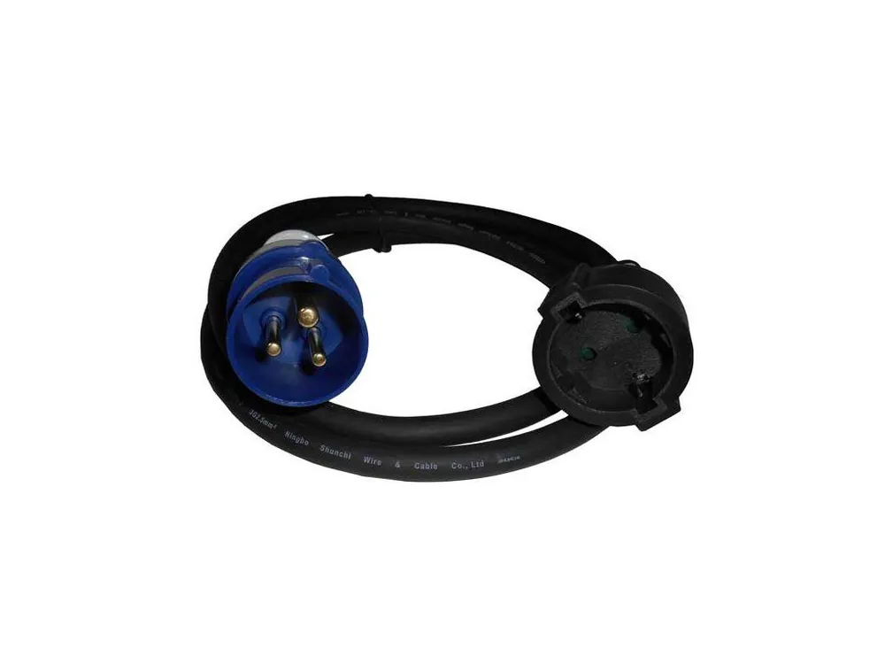 Oblíbený PSSO napájecí kabel s redukcí CES25, 250 V / 16 A, 3×2,5 mm², délka 1,5 m (120015)