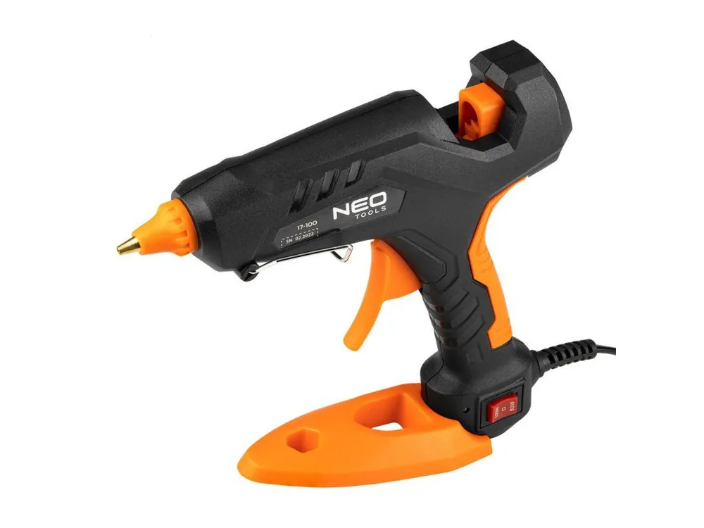 Sada: pistole na nanášení lepidla, 11 mm, 60/100 W, 12 kazet s lepidlem, 3 chrániče prstů, materiálové pouzdro Finální Výprodej
