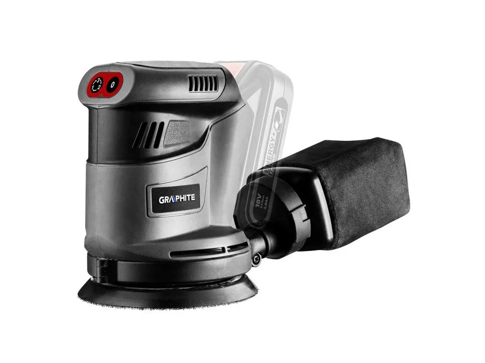 Aku vibrační bruska Energy + 18V, Li-Ion, brusný talíř 125 mm, bez baterie Originální