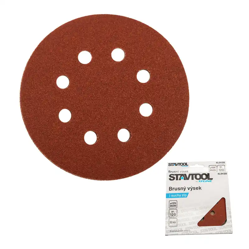 Akční Nabídka STAVTOOL Brusný výsek na suchý zip, typ BOSCH | 125 mm zr. 60, 1bal/6ks