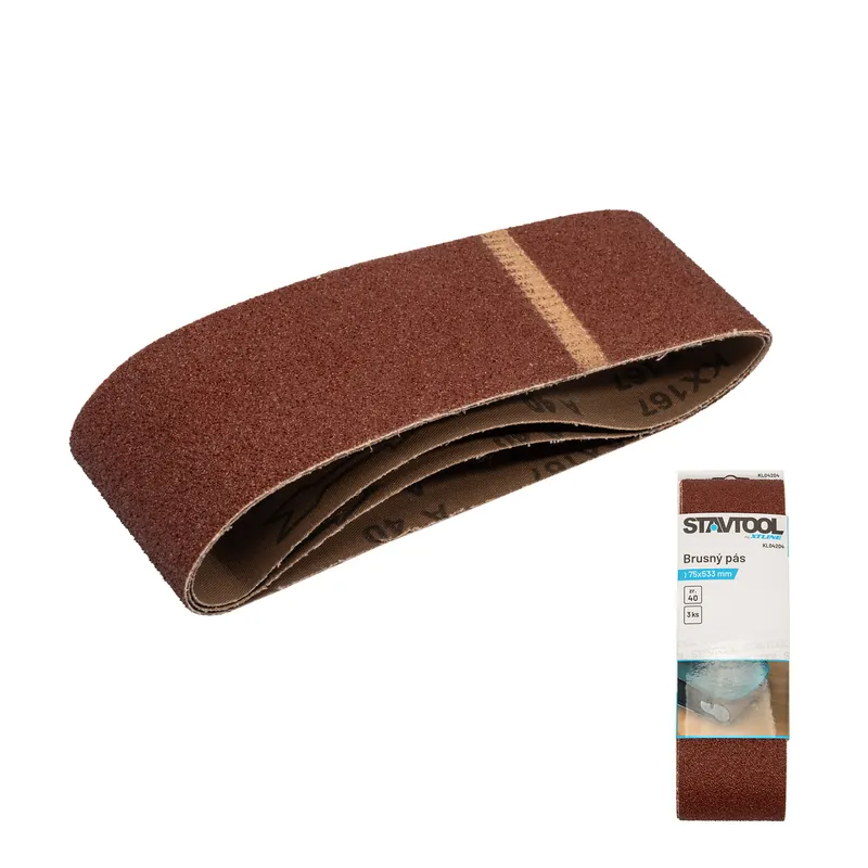 STAVTOOL Brusný pás | 75x533 mm zr. 40 (1bal/3ks) Finální Výprodej