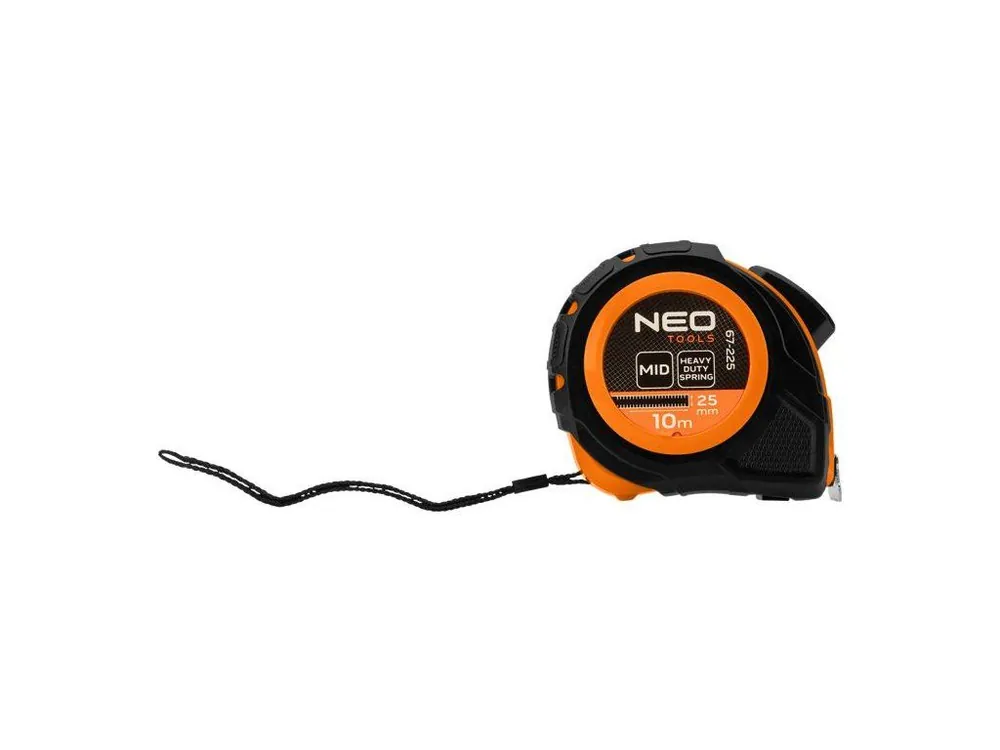 Zatahovací ocelový metr 10 m x 25 mm, automatické zamykání, dvě tlačítka stop Tovární Cena