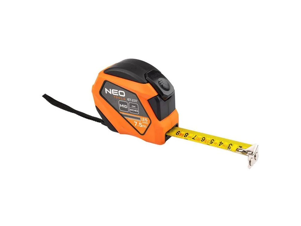 Ocelový svinovací metr 7,5 m x 25 mm Akce