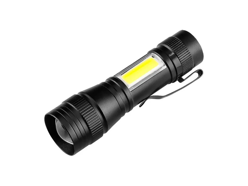 Dobíjecí LED svítilna NEO TOOLS XPE + COB, 220 lm, kapesní, 12 ks – 99-129 Expresní Doručení