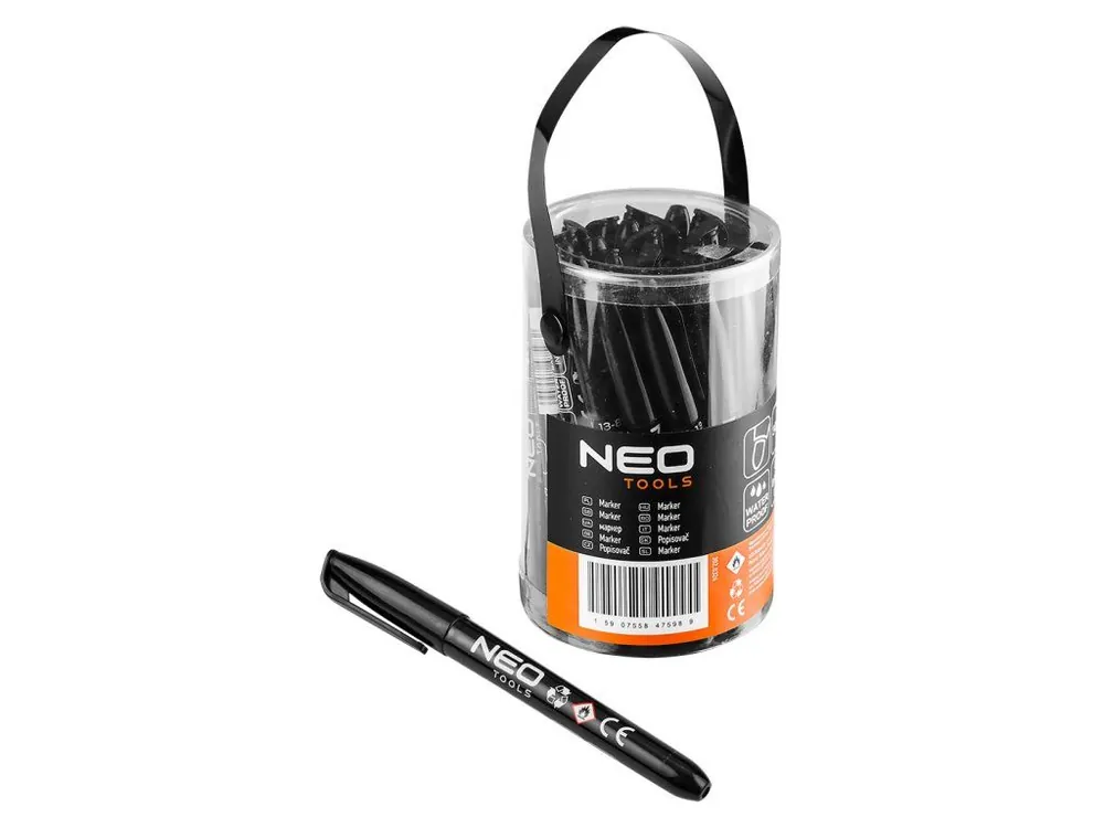 Stavební popisovač NEO TOOLS – černý, permanentní, voděodolný, olejový, sada 30 ks Kup Teď