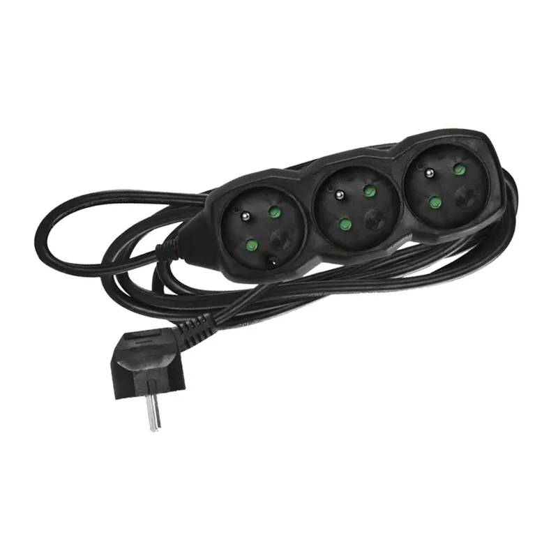 Sezónní Sleva EMOS Prodlužovací kabel | černý, 3 zásuvky, 230 V / 3 m, (1 mm²)