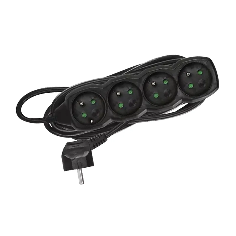 Jen Po Omezenou Doba EMOS Prodlužovací kabel | černý 4 zásuvky, 230 V / 5 m, (1 mm²)