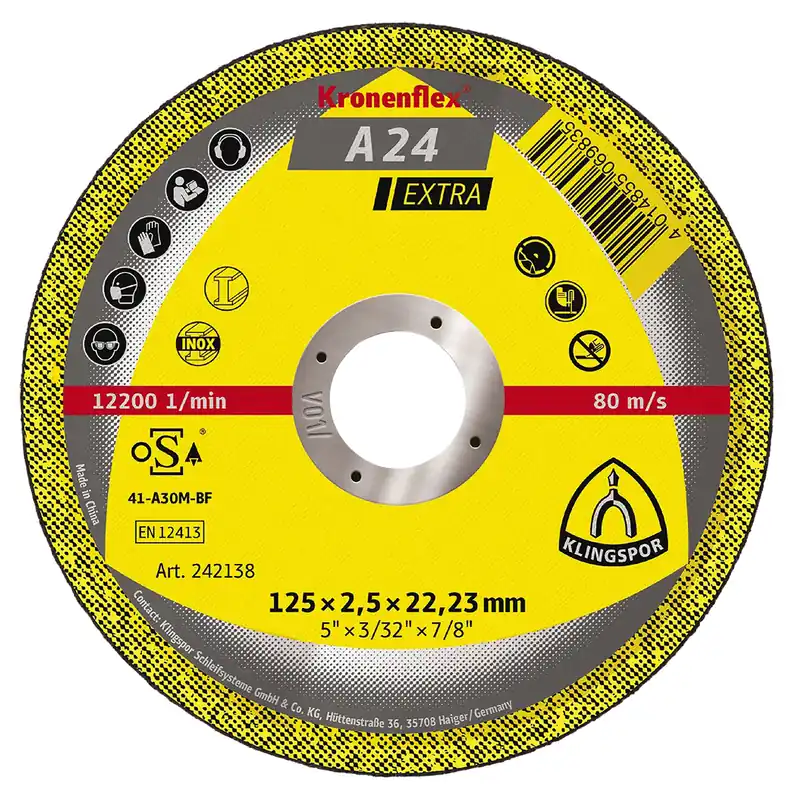 KLINGSPOR Kotouč řezný na ocel A 24 Extra A-ocel | 300x3x32 mm (balení 10 ks) Odeslání Ihned