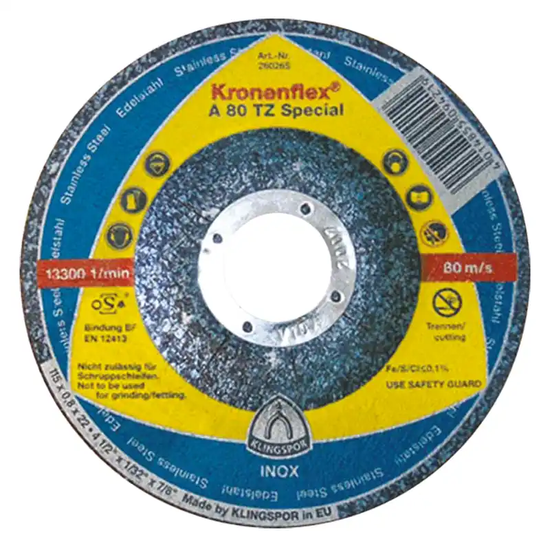 Nová Kolekce KLINGSPOR Kotouč řezný na ocel / nerez, A 980 TZ Special | 115x0,8x22,2 mm (balení 25 ks)