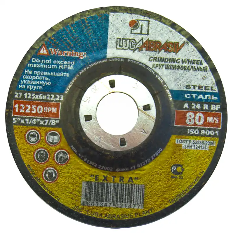 Ověřený LUGA ABRASIVE Kotouč brusný na ocel | 180x6,0x22,2mm (balení 10 ks)