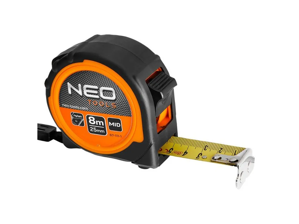 Ocelový svinovací metr 8 m x 25 mm, magnet Doprava Zdarma