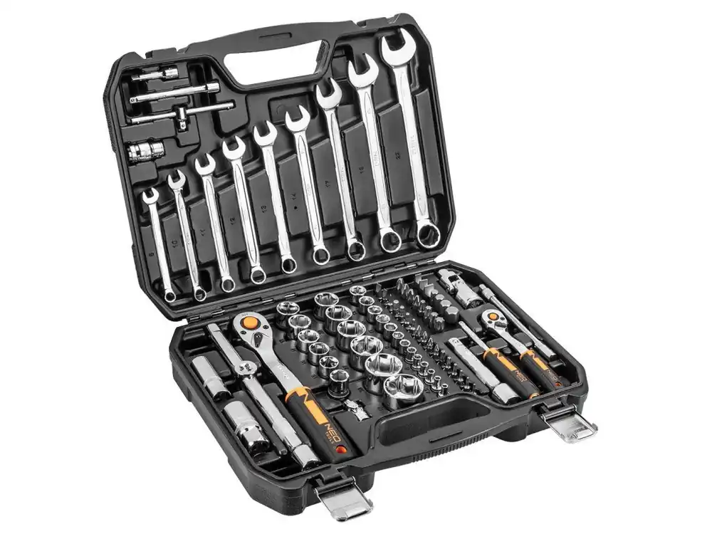Zlevněný Sada nástrčných klíčů 1/2", 1/4", 82 kusů, CrV, ECO