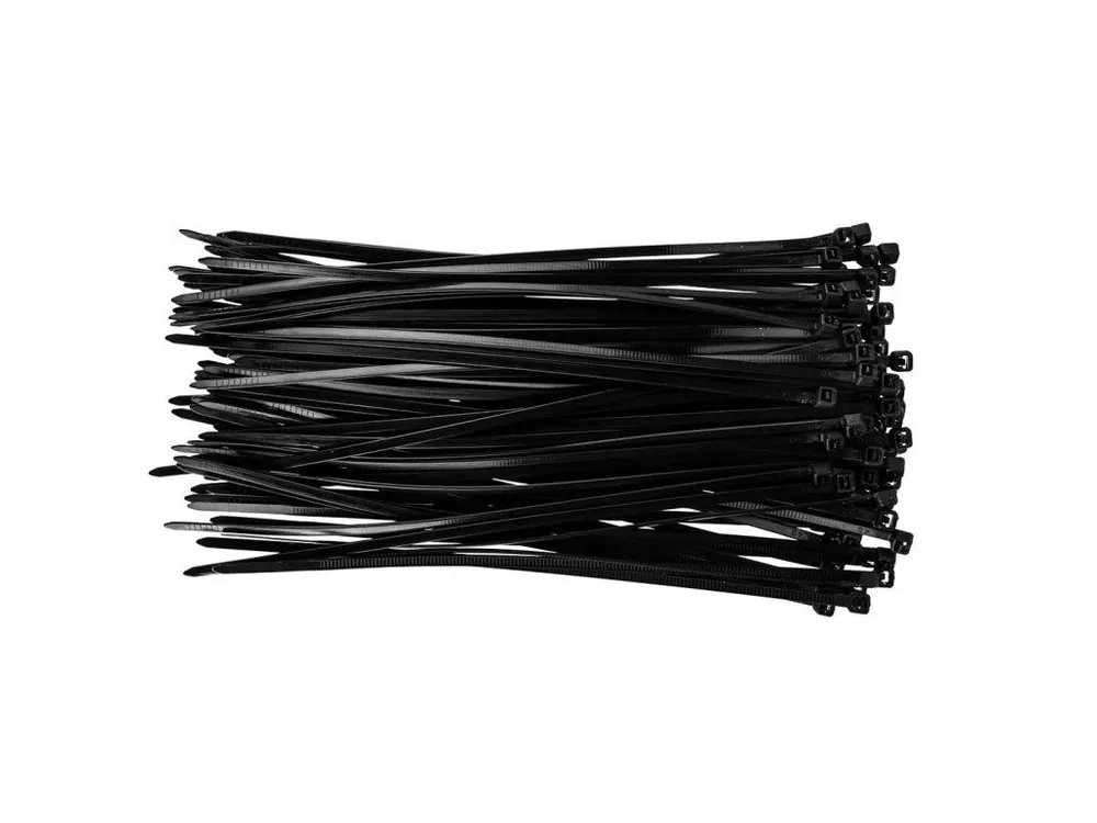 Časově Omezené Stahovací pásky 3,6 mm x 200 mm, 100 ks, černé, hobby