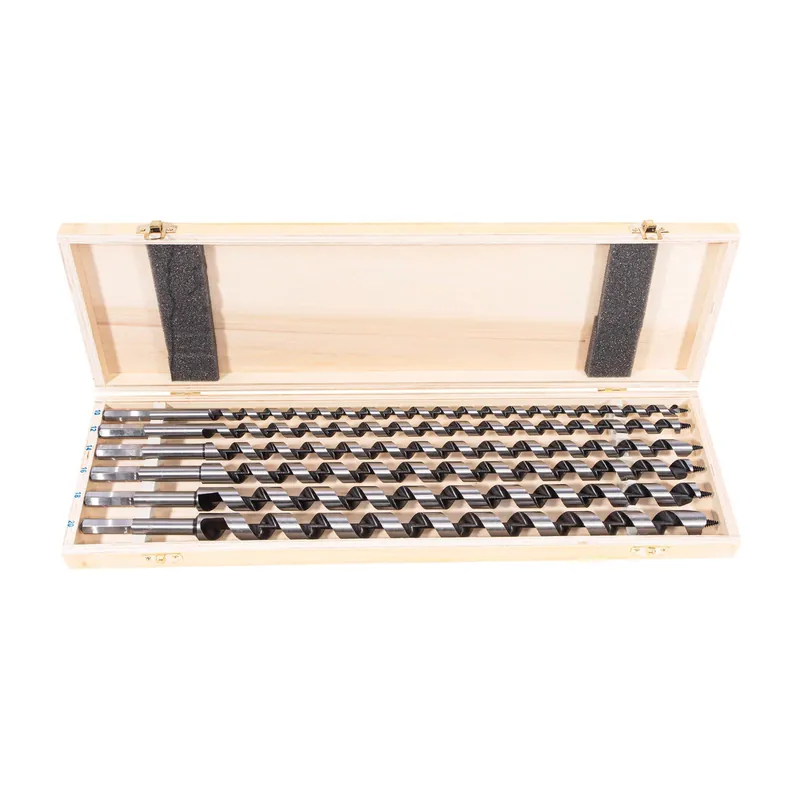 Značkový STAVTOOL Sada hadovitých vrtáků do dřeva 6 dílů | 230 mm, dřevěný box