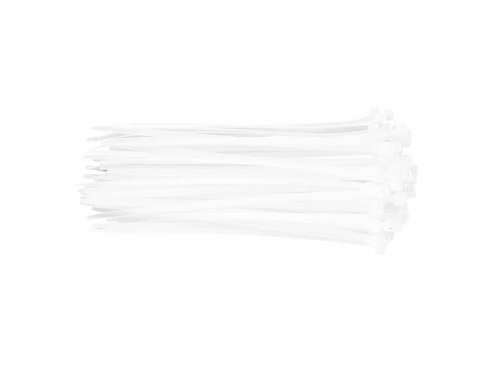 Stahovací pásky 4,8 mm x 200 mm, 75 ks, bílé, hobby Novinka
