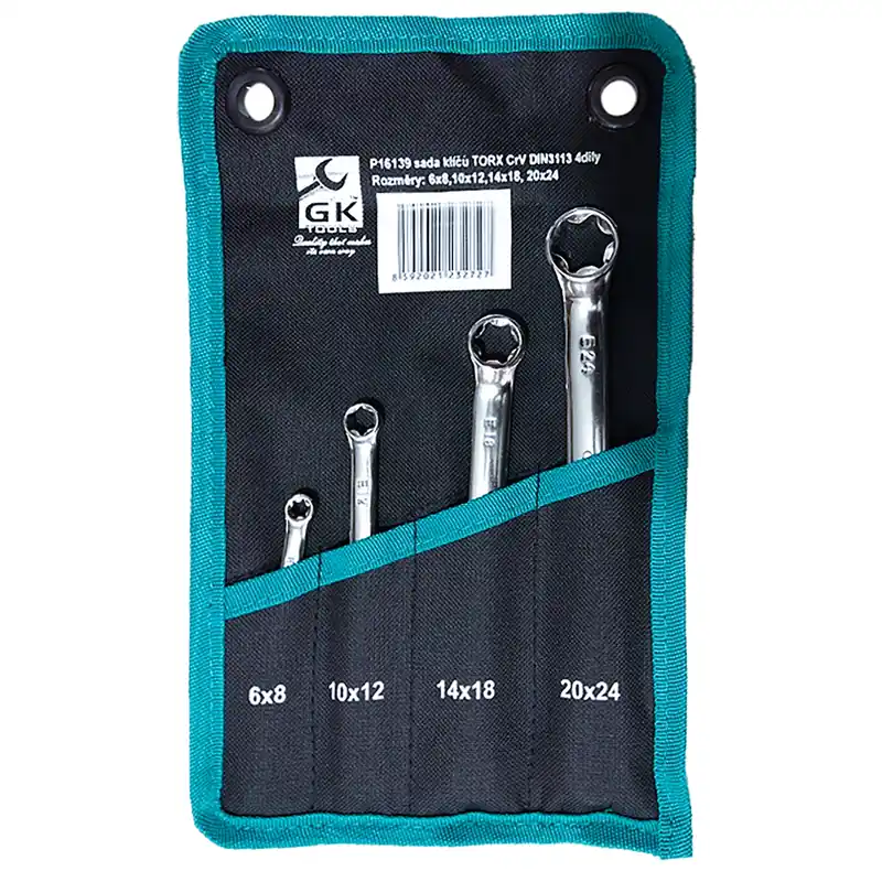 GK TOOLS Sada očkových klíčů TRX E-PROFIL 4 díly Akční Cena