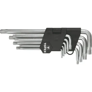 Značkový Sada klíčů Tamper Torx 9 ks, T10-T50