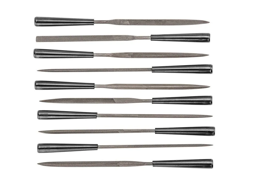 Sada jehlových pilníků 10 ks (3x140 mm) s úchyty Tovární Cena