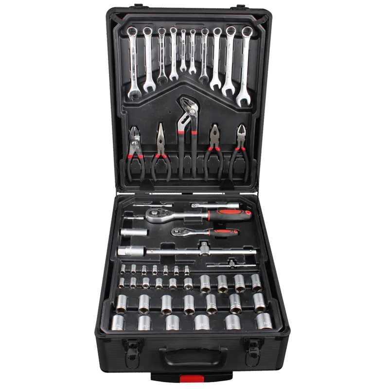 STAVTOOL Sada nářadí v pojízdném boxu 188 dílů | 370x210x520 mm, hliníkový box Cenový Hit