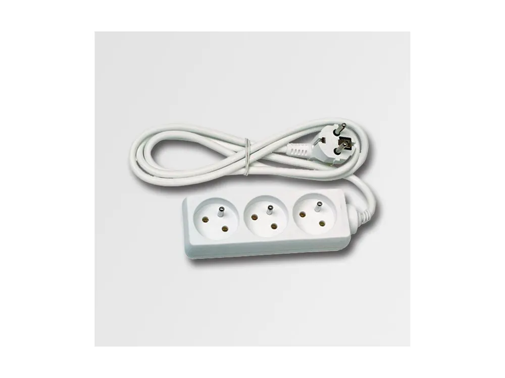 Časově Omezené Prodlužovací kabel bílý 4 zásuvky s vypínačem 230V/2m P1412