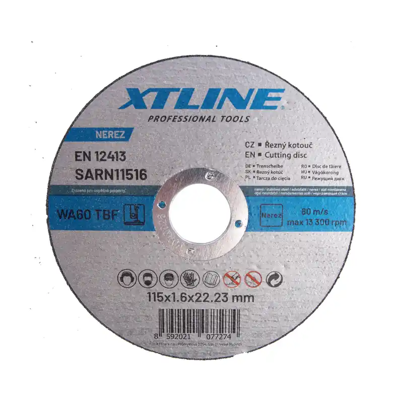 XTLINE Kotouč řezný na ocel / nerez | 115x1,0x22,2 mm (balení 10 ks) Speciální Cena