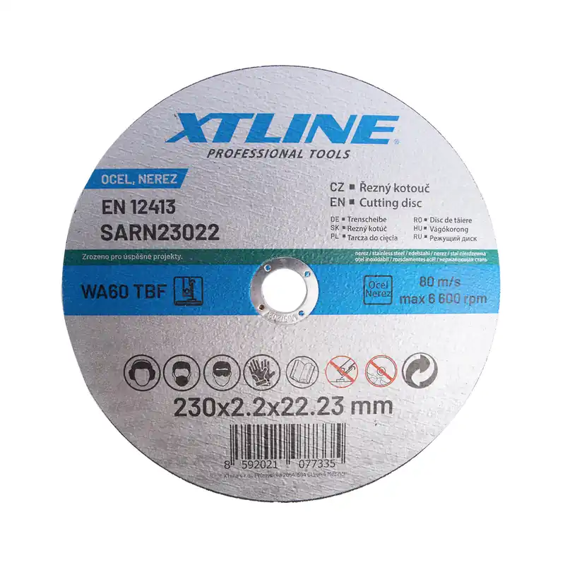 XTLINE Kotouč řezný na ocel / nerez | 230x2,2x22,2 mm (balení 5 ks) Poslední Šance