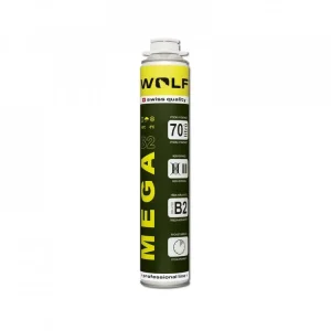 Pěna montážní MEGA 70l nízkoexpanzní pistolová - celoroční 870 ml WOLF WPU1105 Sezónní Sleva