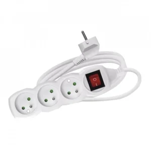 Akční Cena Prodlužovací kabel bílý 3 zásuvky s vypínačem | 3m P1313
