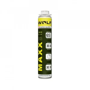 Pěna montážní MAXX 65l nízkoexpanzní pistolová - celoroční 850 ml WOLF WPU1103 Výhodná Nabídka