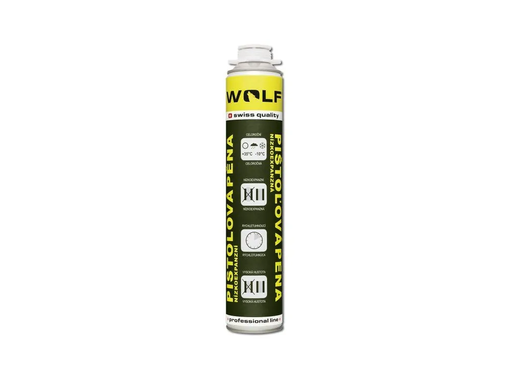 Pěna montážní nízkoexpanzní pistolová - celoroční 750 ml WOLF WPU1102 Odeslání Ihned