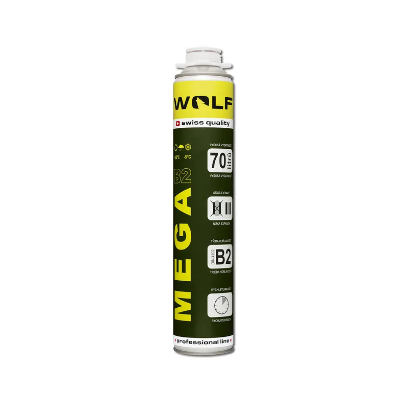 Kup Teď WOLF Pistolová pěna MEGA 70l nízkoexpanzní | celoroční 870 ml